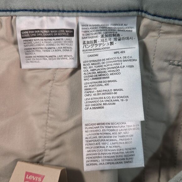 LEVI'S XX Chino Standard Taper Stretch Jeans Chino Mens Size 50X34 394470007 NWT - Picture 11 of 12